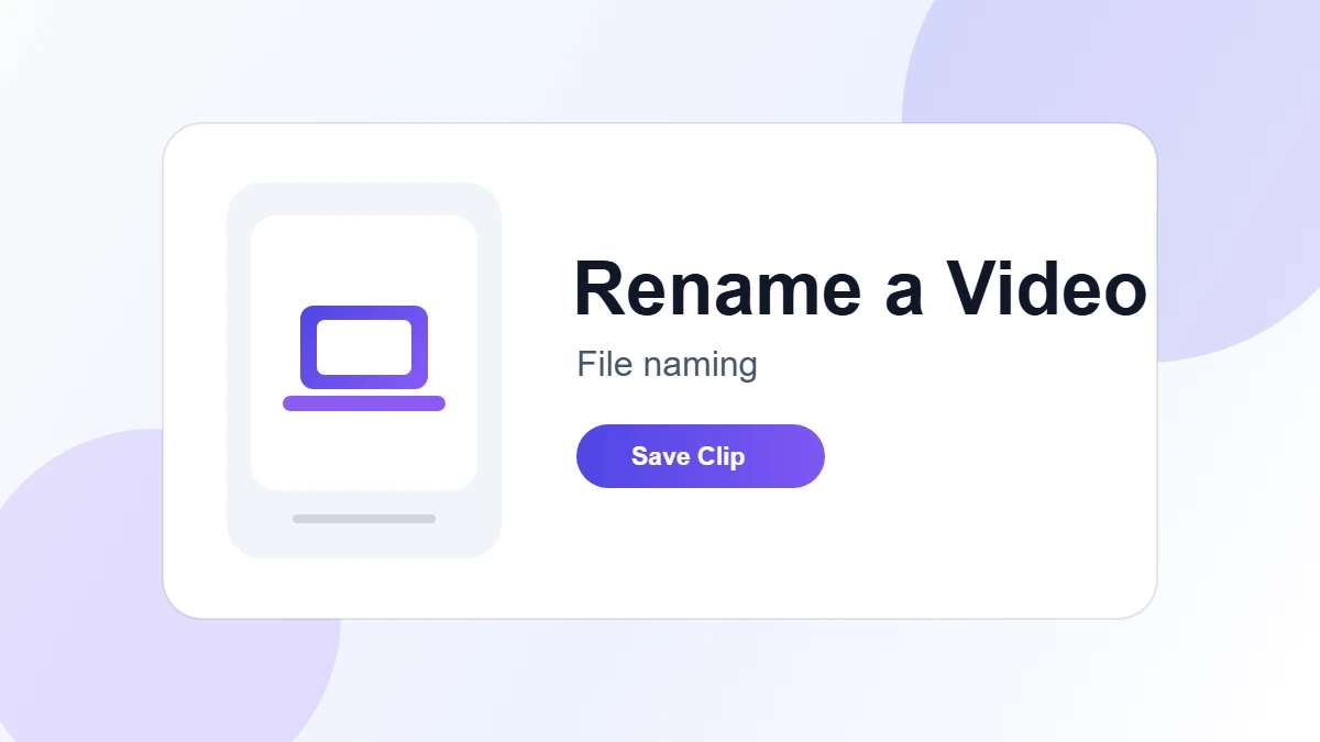 Downloaded video file selected for renaming in a file manager