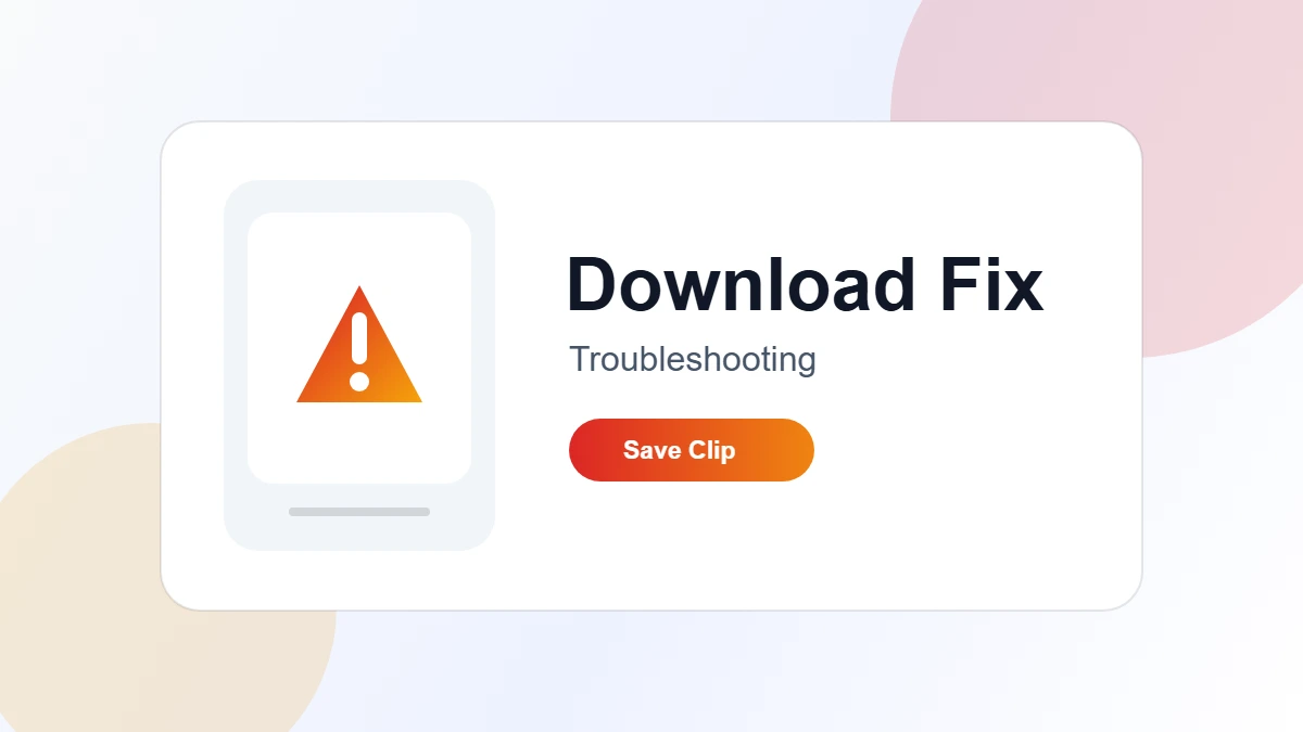 Phone showing an Instagram video link with a temporary download error