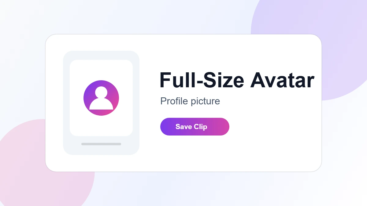 Instagram profile avatar displayed at full size with a save icon