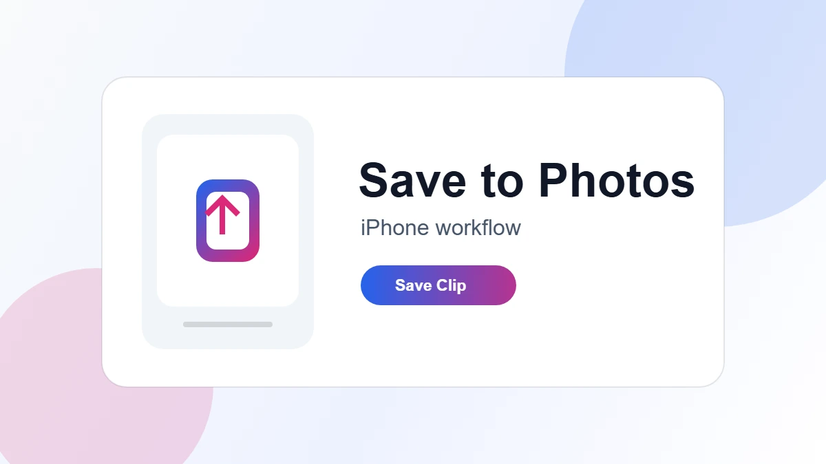 iPhone showing downloaded social videos being moved into the Photos app