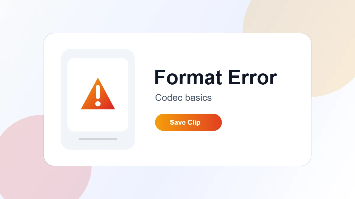 Video file properties showing an unsupported format warning